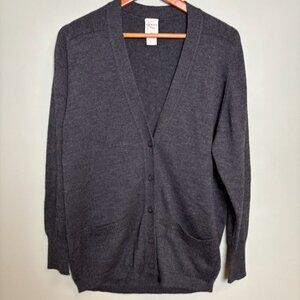 Vintage Kasha de Rodier Womens Wool Cardigan Size Large Loose Fit Long Academia